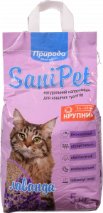 Наповнювач SANI PET 5 кг крупний бентонітовий з лавандою