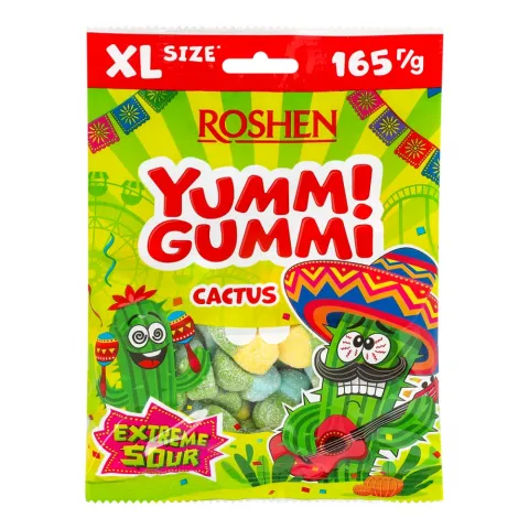 Жувальні Цукерки Рошен 165 г Yummi Gummi Cactus