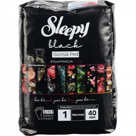 Прокладки щоден. Sleepy 40 шт. Black Normal 1