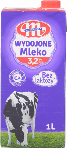 Молоко Mlekovita 3,2 1 л т/п безлактозне (Польща)