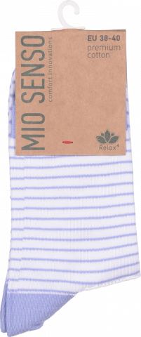 Шкарпетки жін. Міо Сенсо C500RF 392 білий/лаванда, р.38-40