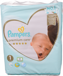 Підг. Pampers Premium Care Newborn 72/78 шт. Small 1 (2-5 кг)