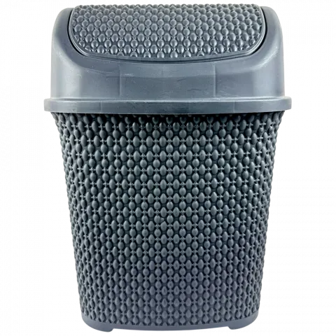 Відро д/сміття Bursev Перлина 6 л 2131 19 сірий И885 (Туреччина)