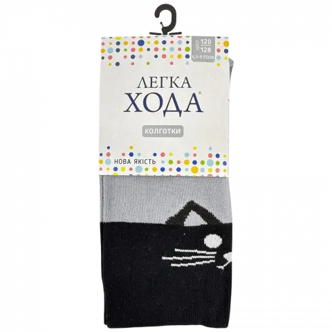 Колготки дит. Легка Хода 8203 120-128 60 20 срібло-чорний