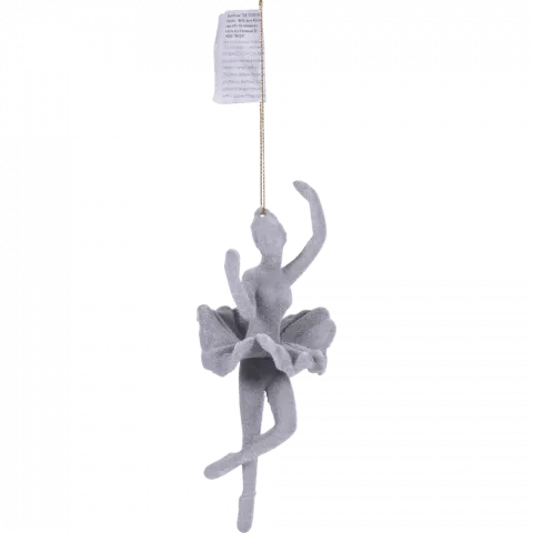 Підвіска на ялинку пласт Балерина 2 Оксамит 13х6 см 1903-1
