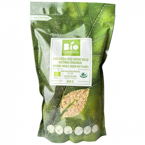 Пластівці Bionaturalis 650 г вівсяні органічні И509(Литва)