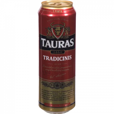 Пиво Tauras 0,5 л з/б Tradicinis
