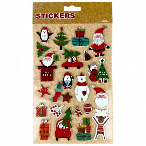 Наліпки новорічні 4 дизайна 1425 см арт. P235 5985 И905