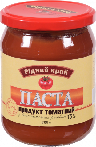 Продукт томатний Рідний край 485 г скл. 15