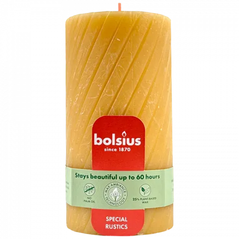 Свіча Bolsius 130/68 рустік беж. 60 год. 103638050320