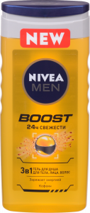 Гель д/душу Nivea 250 мл д/чол. 3в1 Boost