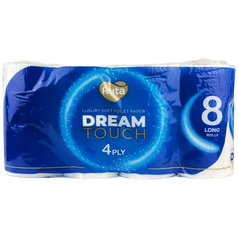 Туал. папір Рута 8 шт. Dream touch 4 шар. білий