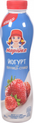 Йогурт Марійка 1,5 520 г пл. Полуниця-суниця