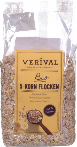 Пластівці Verival 500 г 5 видів зерен органічні