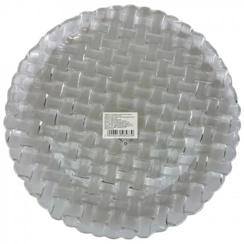 Тарілка скл. 25,9х20х2,5 см Кришталь прозора арт. LXP009-2-2-64582 И339