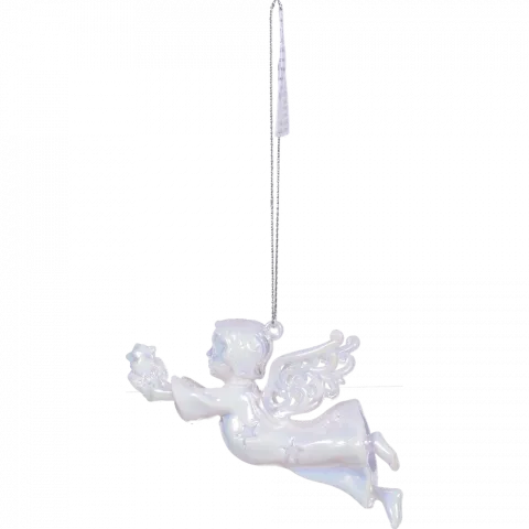 Підвіска на ялинку пласт Ангелок з зірками 2 Хамелеон 11х6 см 2102-6