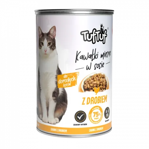Корм д/котів TUFTUF 415г Курка (Польща)