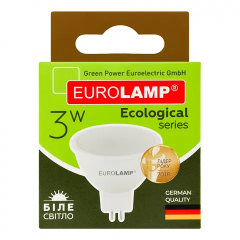 Лампа LED EuroLamp MR16 жовта 3 Вт GU5.3