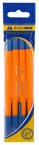 Комплект кульк. ручок BuroMax 4 шт. Orange помар. корпус BM.8438