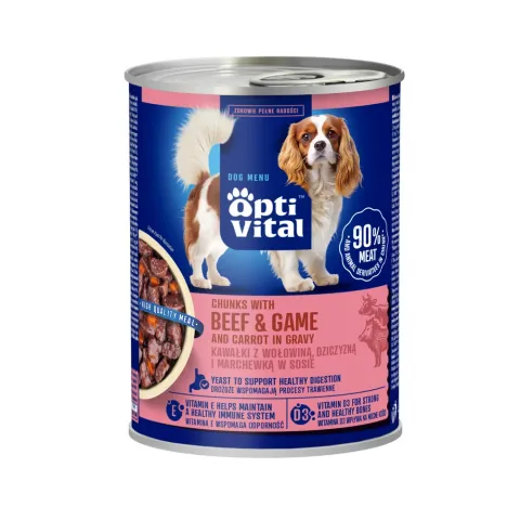 Корм д/собак OPTIVITAL 415г яловичина (Польща) И515