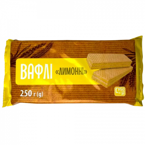 Вафлі Субота 250 г Лимонні