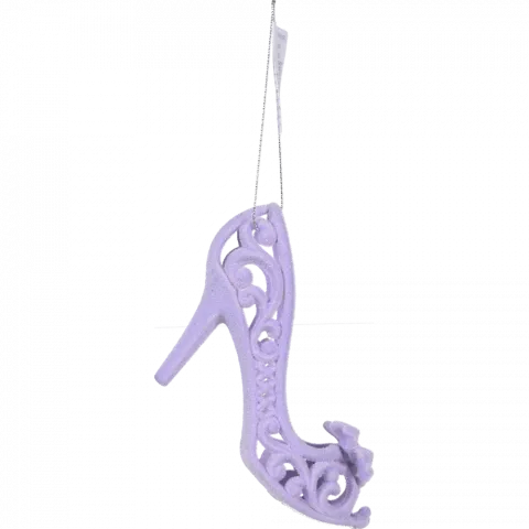 Підвіска на ялинку пласт Туфелька Оксамит 6,5х10 см 2201-1