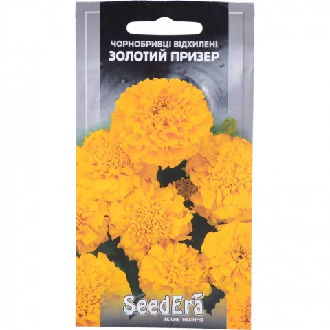 Насіння квітів Seedera Чорнобривці відхилені Золотий Призер 0,5 г