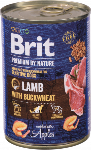 Корм д/собак Brit Premium by Nature 400 г з/б з ягням та гречкою