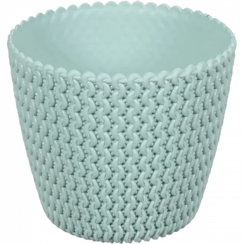 Горщик д/квітів PP Splofy 13 см оливков DSP130-623U плетен И627 (Польща)