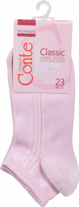 Шкарпетки жін. бавовняні короткі Conte Elegant Classic 7С-34СП р.23 016 світло-рожевий