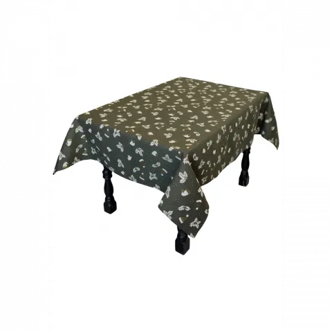 Скатертина Прованс 136х136 см Шапочки на зеленому