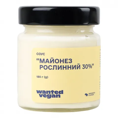 Соус рослинний Wanted Vegan 180 г Майонез 30