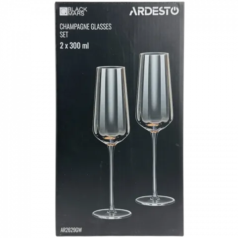 Набір келихів д/шамп. Ardesto 300мл 2шт. золот. AR2629GW