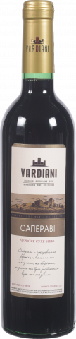 Вино Вардіані Сапераві 0,75 л сух. червон. Україна