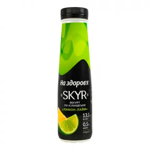 Йогурт На Здоров`я 0,5 270 г Skyr лимон-лайм