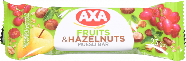 Бат злаковий AXA 23 г з фруктами та горіхами