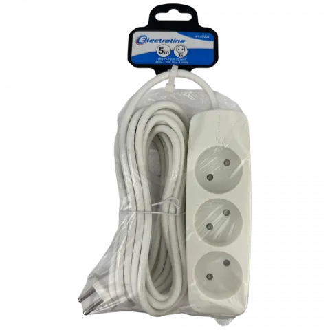 Подовжувач Electraline 3 гн./5 м, б/заз.