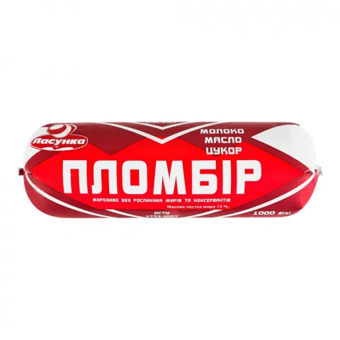 Морозиво Ласунка 1 кг Пломбір