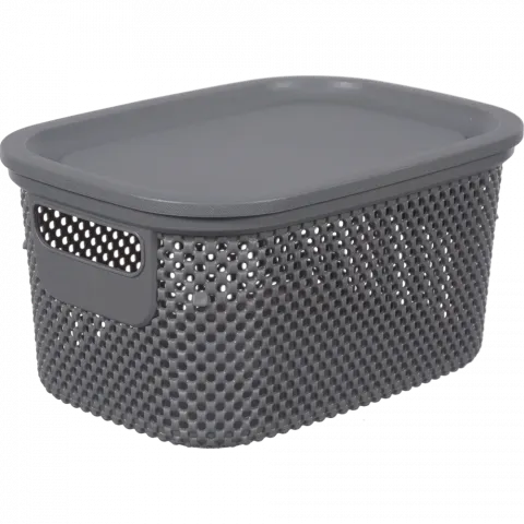 Коробка для зберігання з кришкою, 3500 мл, арт. 027000180 темно-сірий И167 (КІН)
