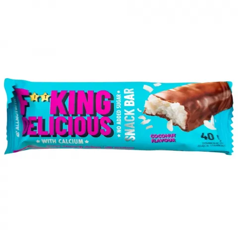 Батончик Fitking Delicious 40 г кокос б/цукру И885(Польща)