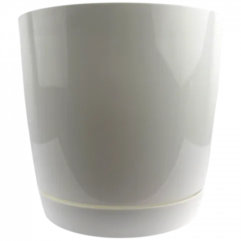 Горщик д/квітів PP Coubi RoundP 21 см білий DUOP210-S449 И685 (Польща)