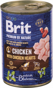 Корм д/собак Brit Premium by Nature 400 г з/б з куркою та курячим серцем
