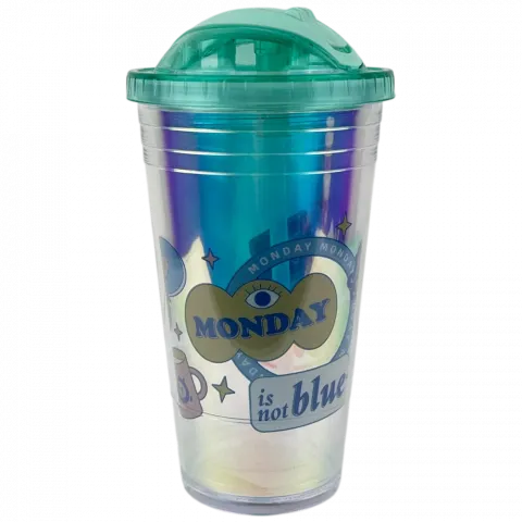 Стакан з кришкою 450 мл пластик арт. YD-22-16798 И443