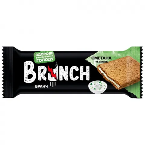 Сендвіч хрусткий Brunch 47 г зі сметаною та зеленню