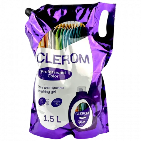 Гель д/прання Clerom 1,5 л д/пак. Professional Color