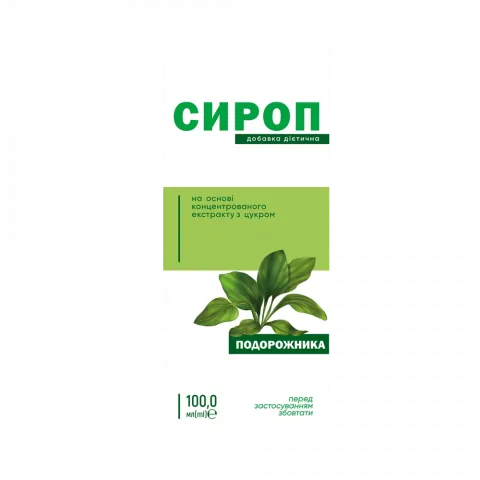 Добавка дієтична К енд Здоров`я Сироп Подорожника з цукром 100 мл