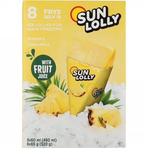 Морозиво рідке SUN LOLLY Ананас 8х60мл И186 (Данія)