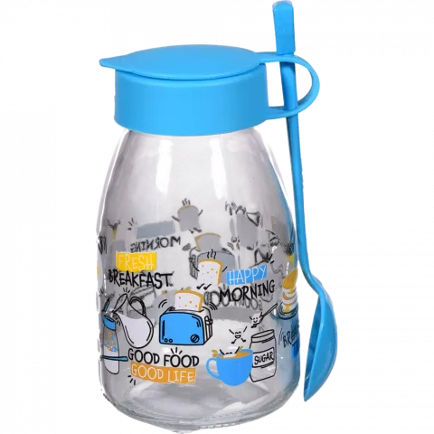 Банка Renga д/йогурту з ложкою скл. 0,5 л 131186 И234