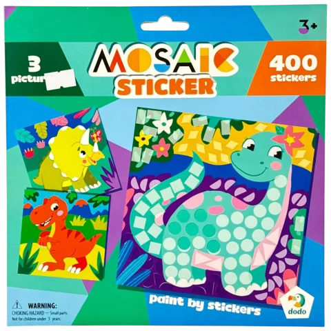 Ігровий набір Dodo Мозаїка зі стікер. Динозаври 300898