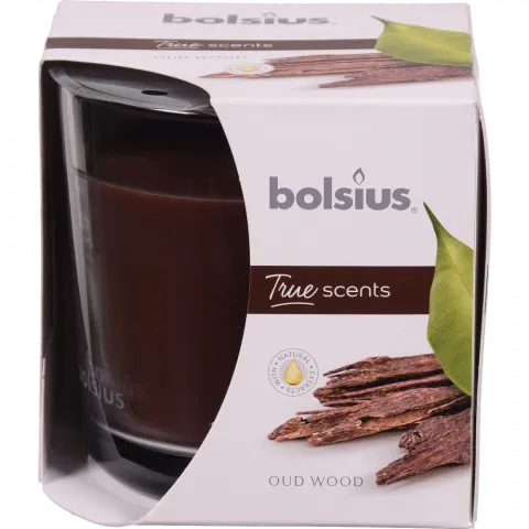 Свіча Bolsius в скл. аром. 95/95 True Scents Агарове дерево, 43 год., арт. 101925240470